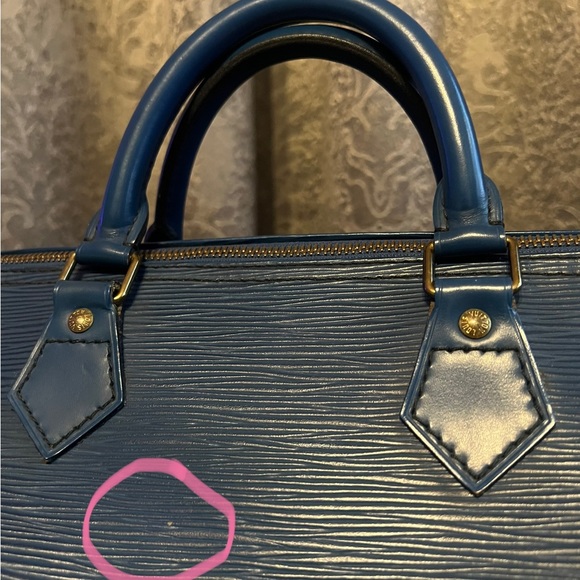 Louis Vuitton speedy 35 epi-blue - Picture 6 of 16
